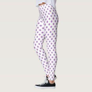Thistle Purple Polka Dots Circles Leggings