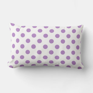 Thistle Purple Polka Dots Circles Lumbar Cushion