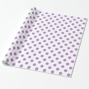 Thistle Purple Polka Dots Circles Wrapping Paper