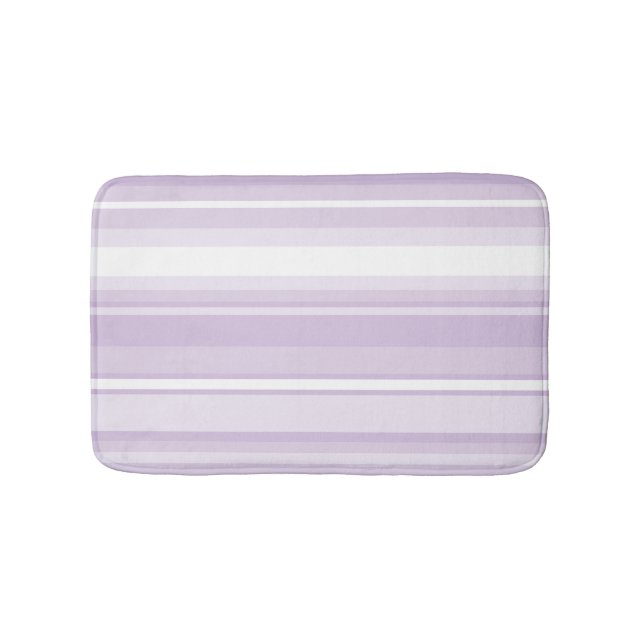 Thistle purple stripes bath mat (Front)