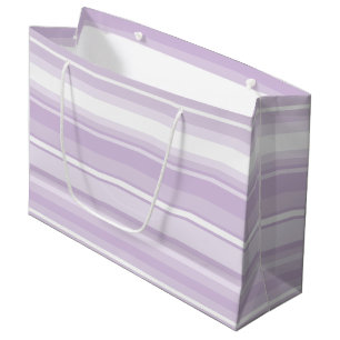 Thistle purple stripes large gift bag