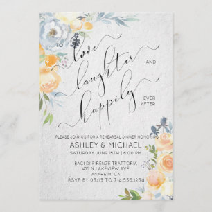 THISTLE & ROSE   Happily Ever After Rehearsal Invitation