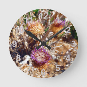 Thistle Round Clock