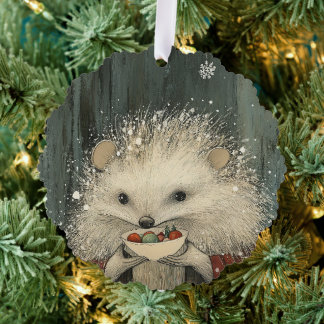 Thistle the Hedgehog | Woodland Whimsy Tree Decoration Card