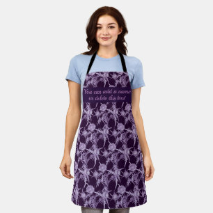 THISTLE violet flower pattern Apron