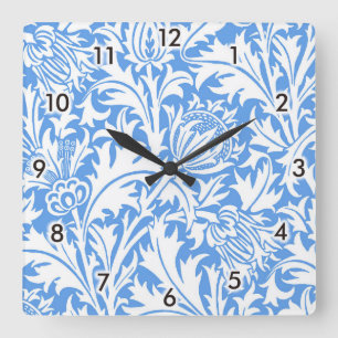 Thistle, William Morris Square Wall Clock