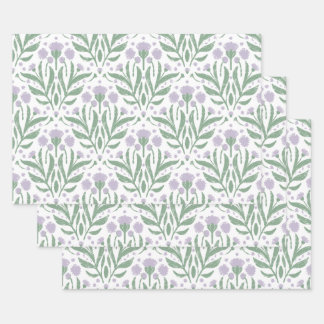 Thistle wrapping paper sheets