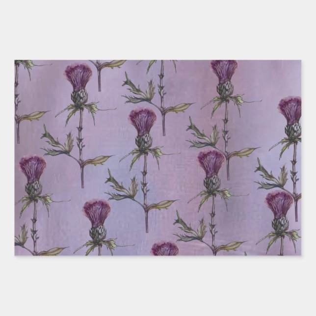 thistlebrook soap floral  wrapping paper sheet (Front 3)