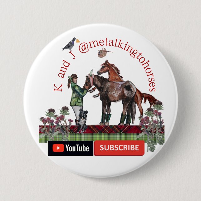 thistlebrook stables riboon  7.5 cm round badge (Front)