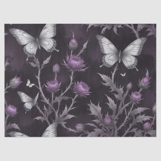 Thistles and Butterflies Tissue Paper (Front)
