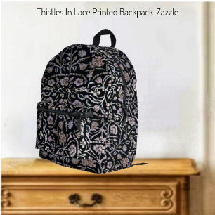 Thistles In Lace Printed Backpack