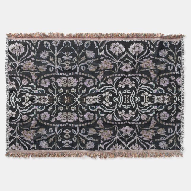 Thistles In Lace Throw Blanket (Front)