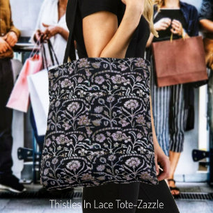 Thistles In Lace Tote Bag