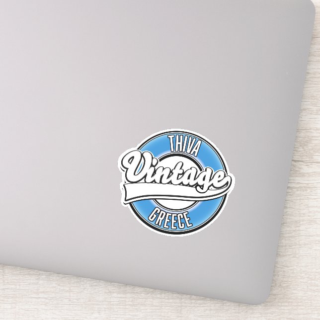 Thiva Greece vintage logo (Detail)