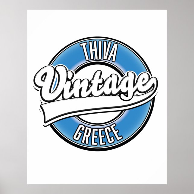 Thiva Greece vintage logo Poster (Front)