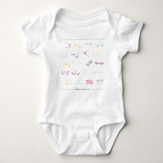 Thnks fr th Mammaries - Colourful Baby Bodysuit (Front)