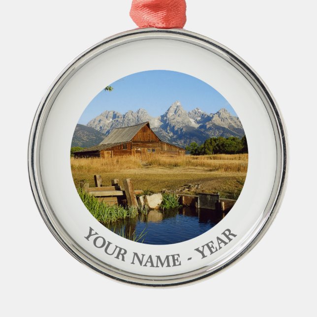 Thomas A. Moulton Barn Metal Tree Decoration (Front)