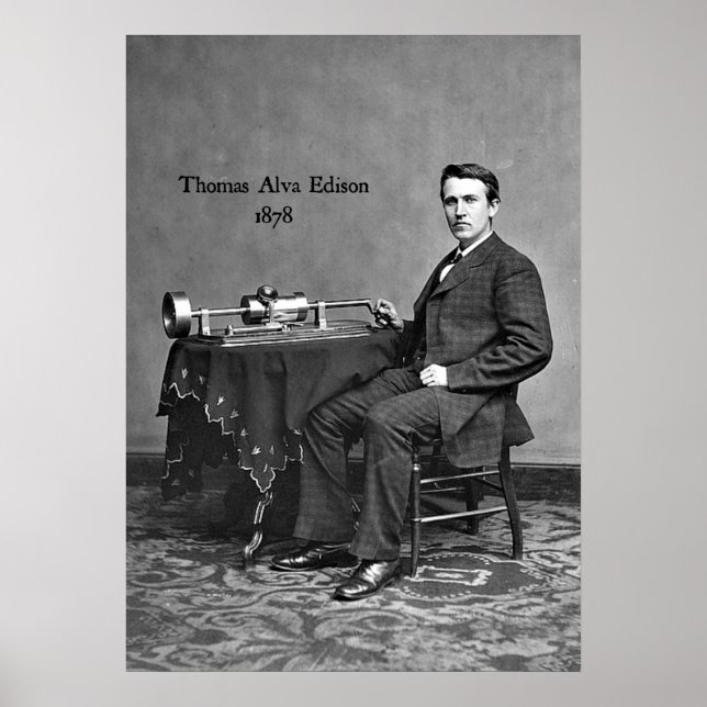 Thomas Alva Edison, 1878 Poster (Front)