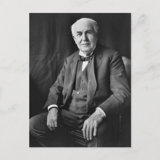 Thomas Alva Edison Portrait Postcard (Front)
