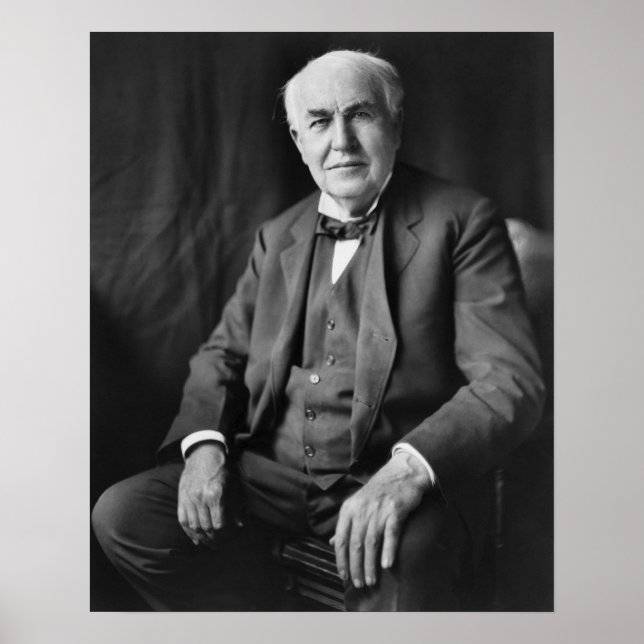 Thomas Alva Edison Portrait Poster (Front)