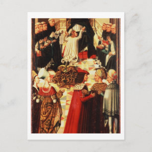 Thomas Aquinas being received into the Dominican O Postcard