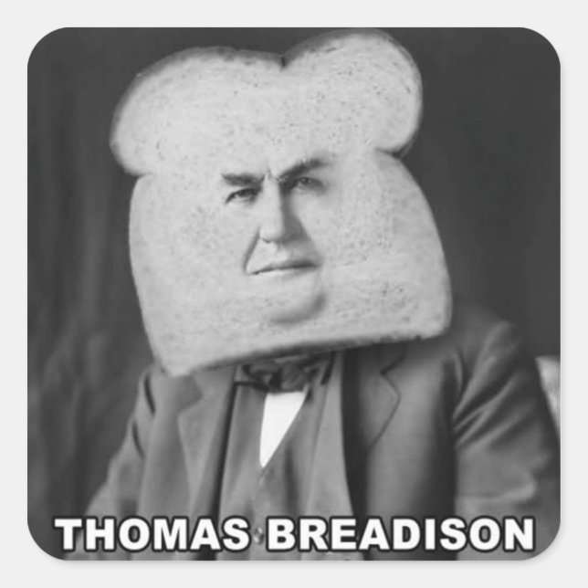 Thomas Breadison Square Sticker (Front)