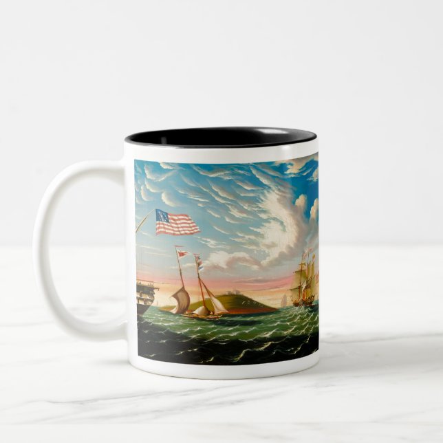 Thomas Chambers Boston Harbor Two-Tone Coffee Mug (Left)