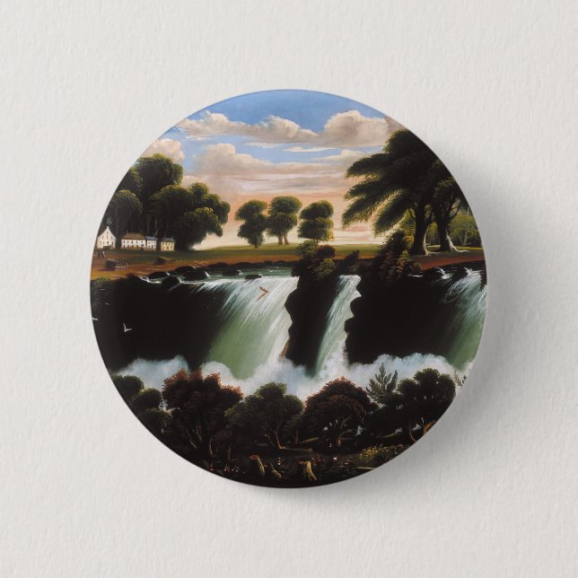 Thomas Chambers Genesee Falls Rochester 6 Cm Round Badge (Front)