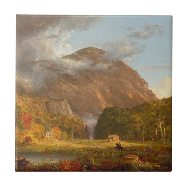 Thomas Cole A View of the Mountain Pass  Ceramic Tile (Front)