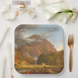 Thomas Cole A View of the Mountain Pass  Paper Plate