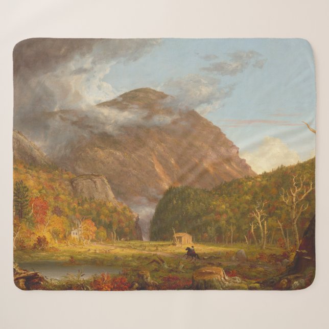 Thomas Cole A View of the Mountain Pass  Sherpa Blanket (Front (Horizontal))