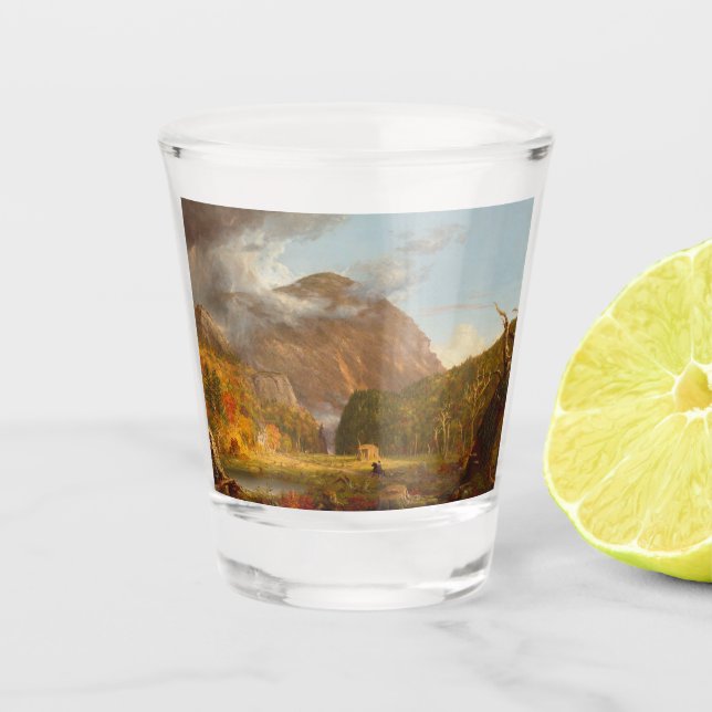 Thomas Cole A View of the Mountain Pass  Shot Glass (Front)