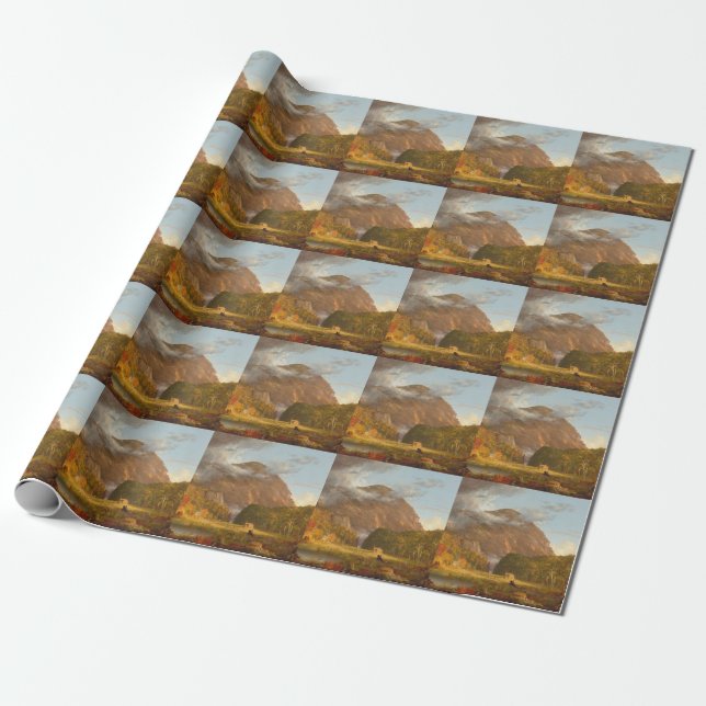 Thomas Cole A View of the Mountain Pass  Wrapping Paper (Unrolled)