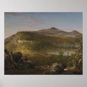 Thomas Cole - A View of the Two Lakes and Mountain Poster