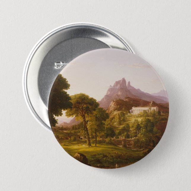 Thomas Cole  Dream of Arcadia 7.5 Cm Round Badge (Front & Back)