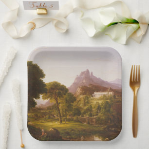 Thomas Cole Dream of Arcadia Paper Plate