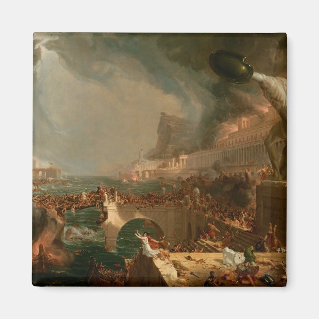 Thomas Cole The Course of Empire Destruction Magnet (Front)