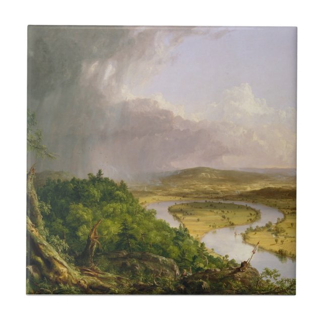 Thomas Cole The Oxbow The Connecticut River  Ceramic Tile (Front)