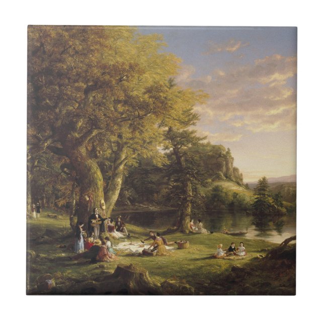 Thomas Cole The Pic-Nic Ceramic Tile (Front)