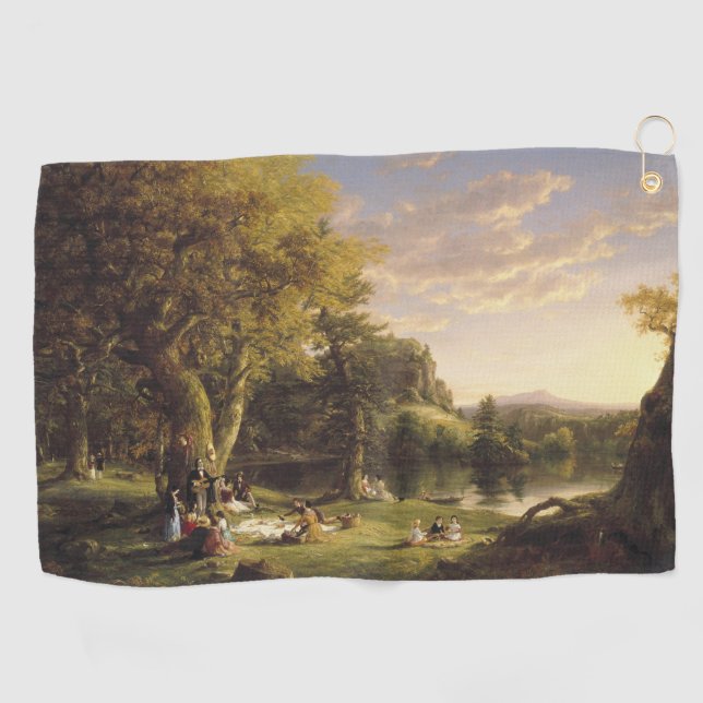 Thomas Cole The Pic-Nic Golf Towel (Horizontal)