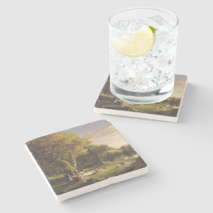 Thomas Cole The Pic-Nic Stone Coaster
