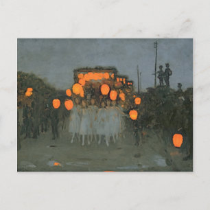 Thomas Cooper Gotch - The Lantern Parade Postcard