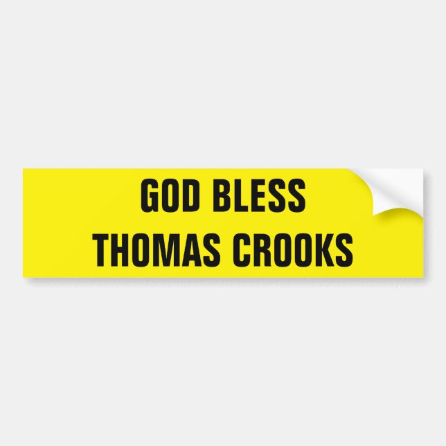 THOMAS CROOKS BUMPER STICKER (Front)
