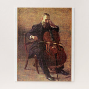 Thomas Eakins painting, The Cello Player, Jigsaw Puzzle