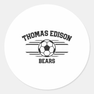Thomas Edison Bears Soccer Byll 2025 Classic Round Sticker