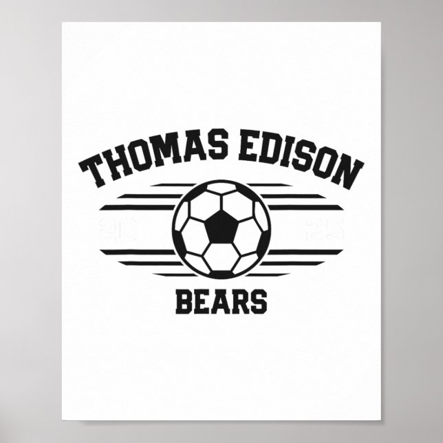 Thomas Edison Bears Soccer Byll 2025  Poster (Front)
