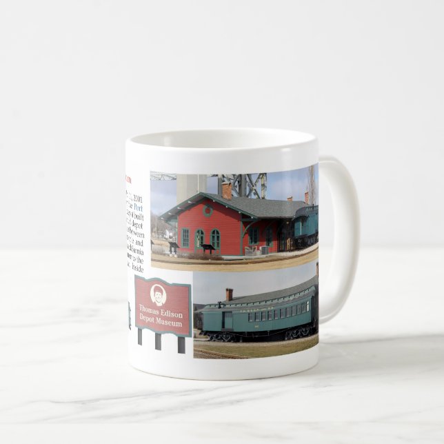 Thomas Edison Depot Museum mug (Front Right)