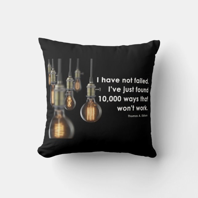 Thomas Edison Pillow (Front)