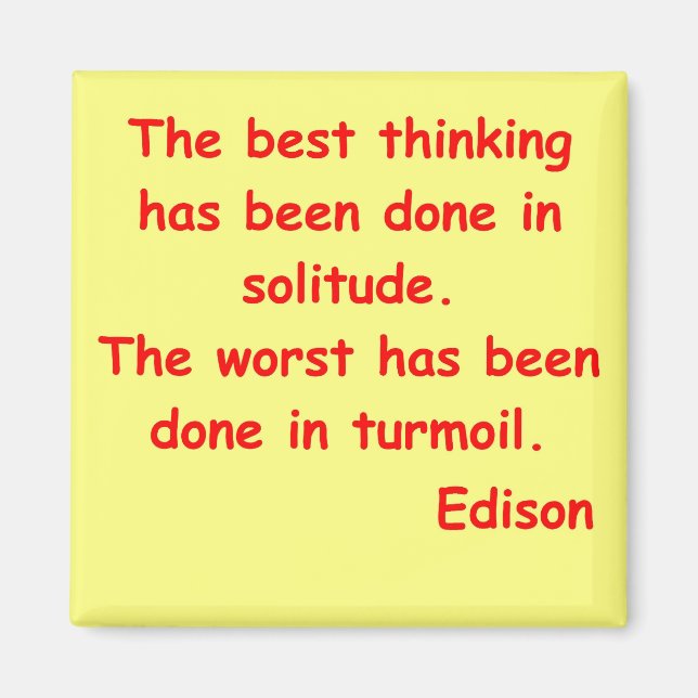 Thomas Edison quote Magnet (Front)