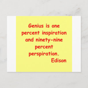 Thomas Edison quote Postcard